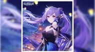 Keqing's birthday art 2022 (Image via HoYoverse)